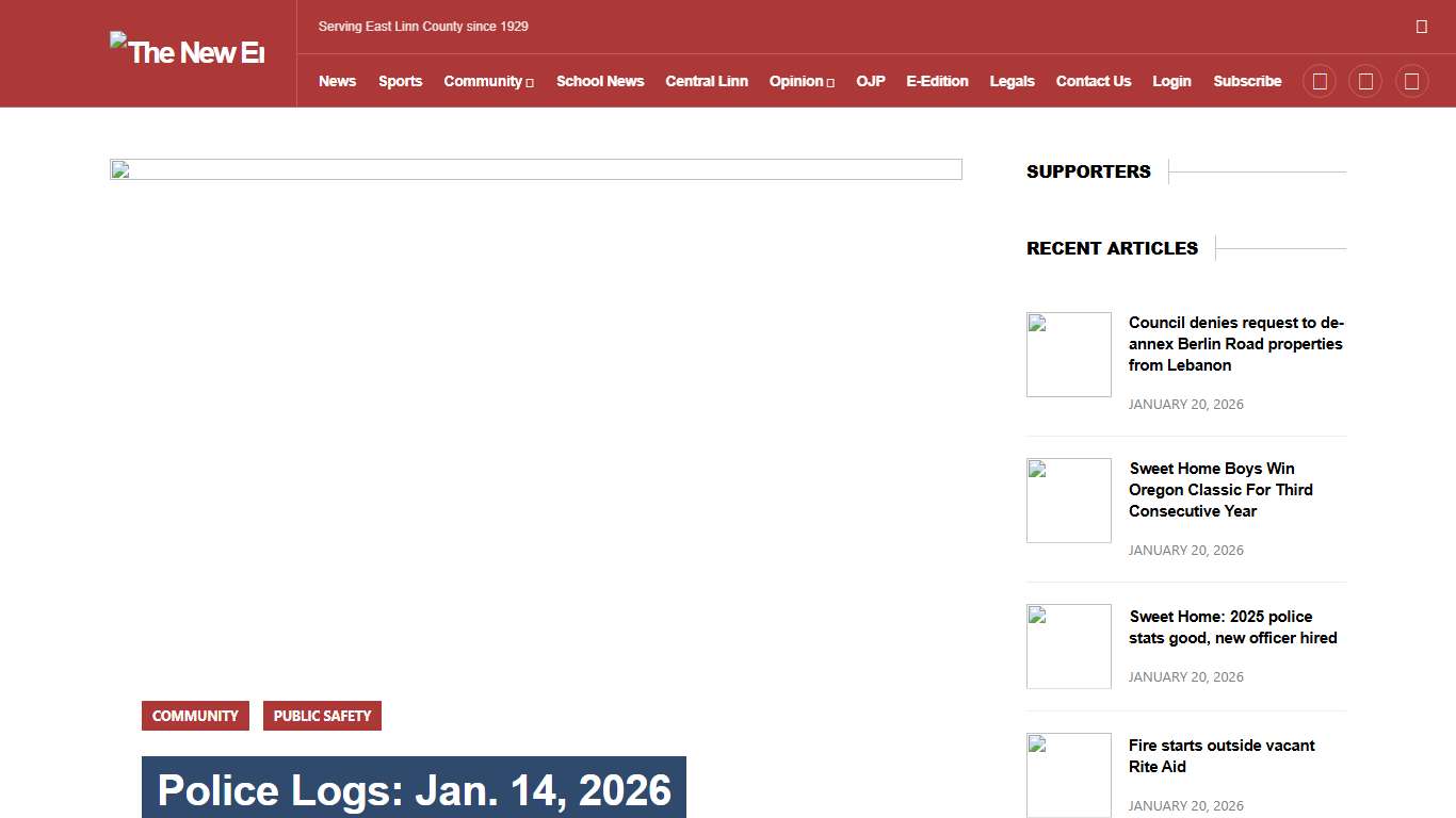Police Logs: Jan. 14, 2026 - The New Era